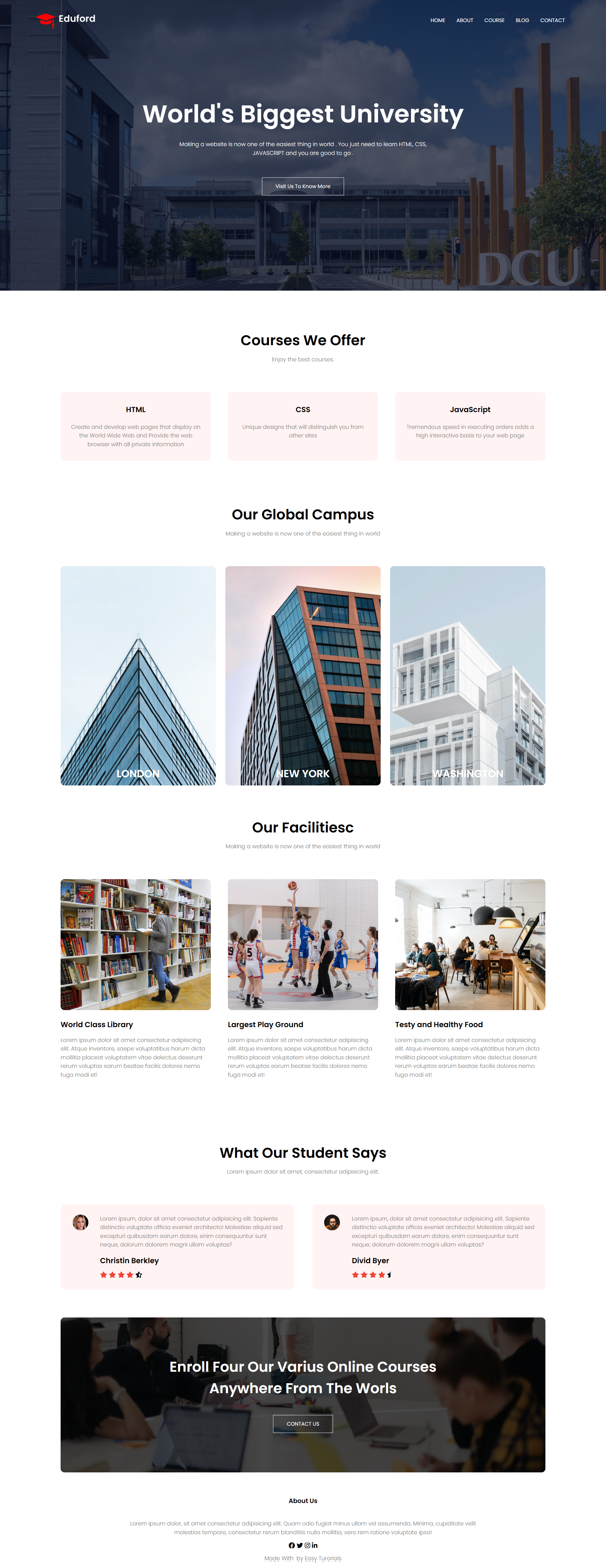 University Website Design